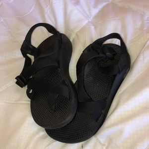All Black Chacos